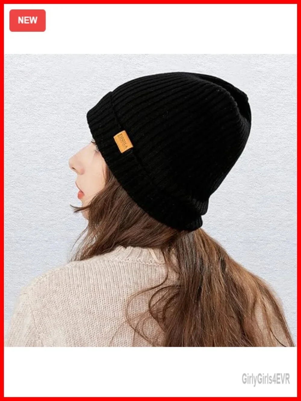 100% Merino Wool Cuff Beanie Hat, Unisex Warm Winter Cap, Breathable Cozy